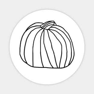 One Big Pumpkin Minimal Line Drawing Magnet